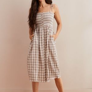 Aerie Smocked Button Down Dress
